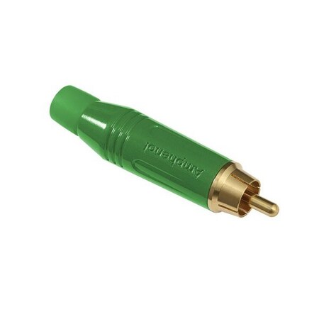 Amphenol Rca Phono Connectors Diecast Sh Gld Pltd Cont Colrd Grom ACPR-GRN